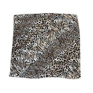 Vintage Animal Print Scarf Italy Made 20 X 20”